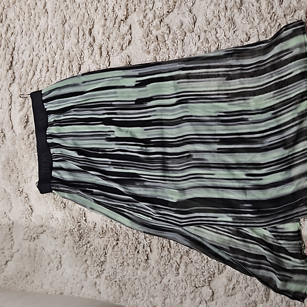 Dkny green double split long skirt